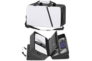 PS5 Carrying Case Compatible with PlayStation 5/Slim/Pro Digital & Disc, PS5 Travel Case Holds PS Portal Remote, 4 Game Cards
