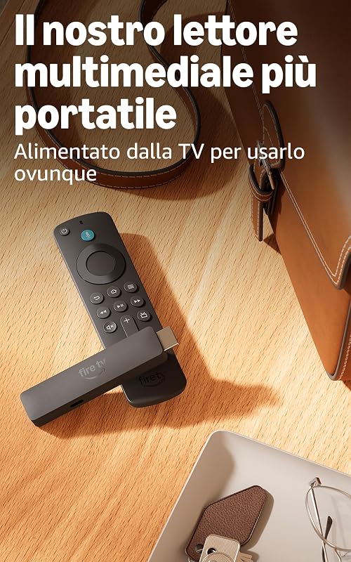 Fire TV Stick HD (ultimo modello), TV gratuita e in diretta, telecomando vocale Alexa, alimentazione tramite TV, configurazione semplice, trova serie TV più velocemente con Alexa+