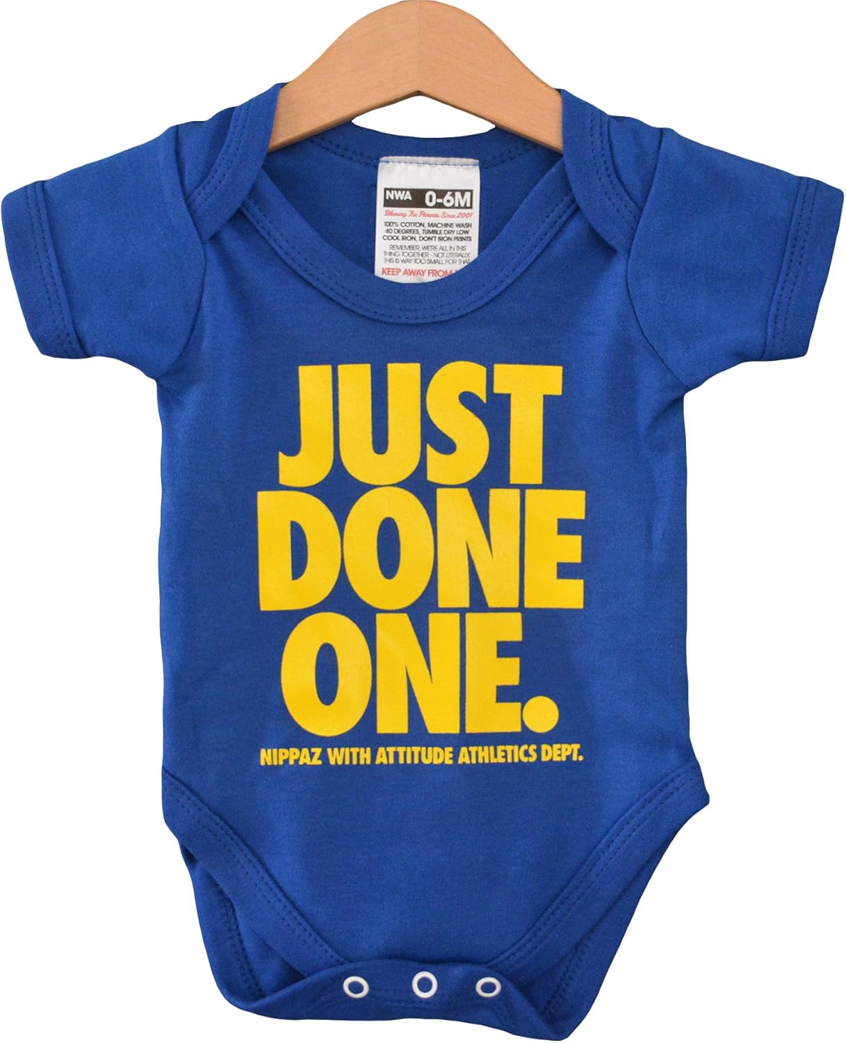 royal blue baby onesie