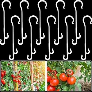 200 Pieces Tomato Hook Clips Tomato Support Clips Tomato Vegetable Support Ear Hook Plant Support Clips Garden Support Clips for Supporting or Straightening Plant Stems, Stalks