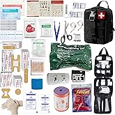 Universal IFAK Trauma First Aid Kit Molle Pouches Emergency Survival Kit Suitable for Home, car, Travel, Camping, Hiking, Sports, Outdoor Emergencies-Quick Response First Aid Essentials (Black)