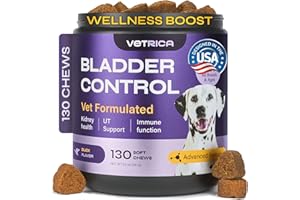 VETRICA Dog UTI Treatment - Bladder Control Chews - Dog Cranberry Supplement for Urinary Tract, Incontinence, Kidney Health - Cranberry D-Mannose Soft Treats for Healthy Bladder - Immune Support - All Breeds