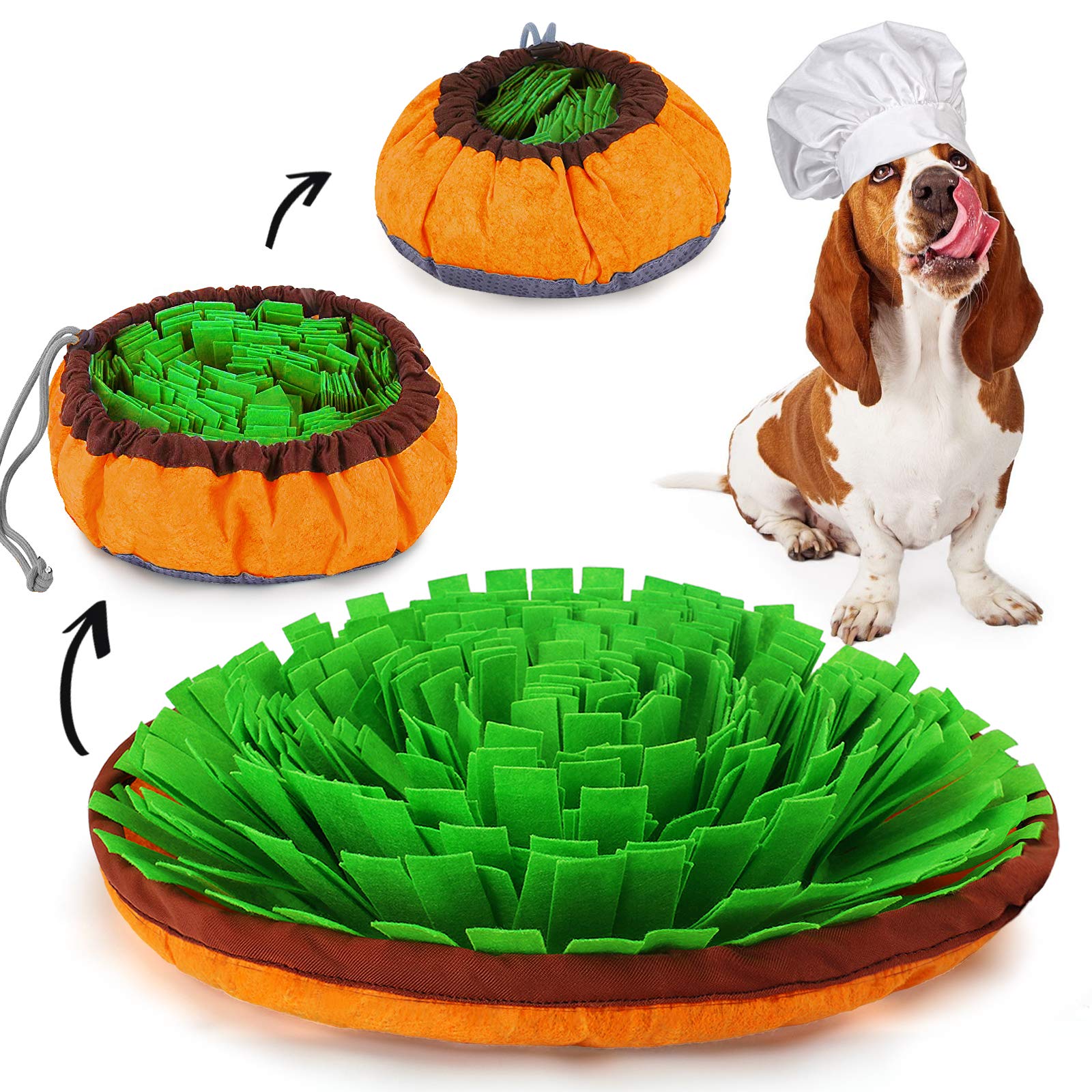 TOTARK Snuffle Mat for Dogs Interactive Snuffle Mat, Dog Toys for Boredom Dog Puzzle Toy Encourages Natural Foraging Skills for Dogs Bowl, Dog Treat Dispenser Indoor Outdoor Stress Relief