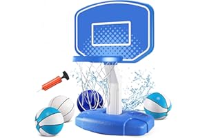 YIFUHH Pool Basketball Hoop Poolside Basketball Hoop for Swimming Pool | Pool Accessories for Inground Pools, Adjustable Height Basketball Hoop for Indoor Outdoor Play, Pool Toys Game for Kids and Adults