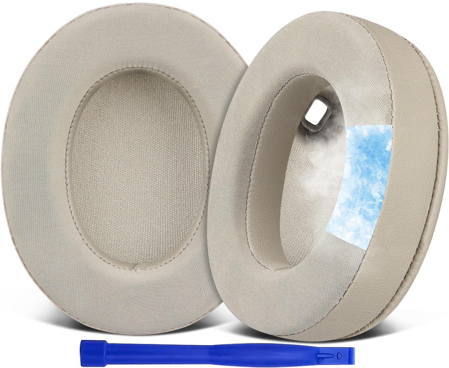 SOULWIT Cooling-Gel Earpads Replacement for Sony WH-1000XM4 (WH1000XM4) Headphones, Ear Pads Cushions with High-Density Noise Isolation Foam, Added Thickness, Without Affecting Sensor - Silver — image 1