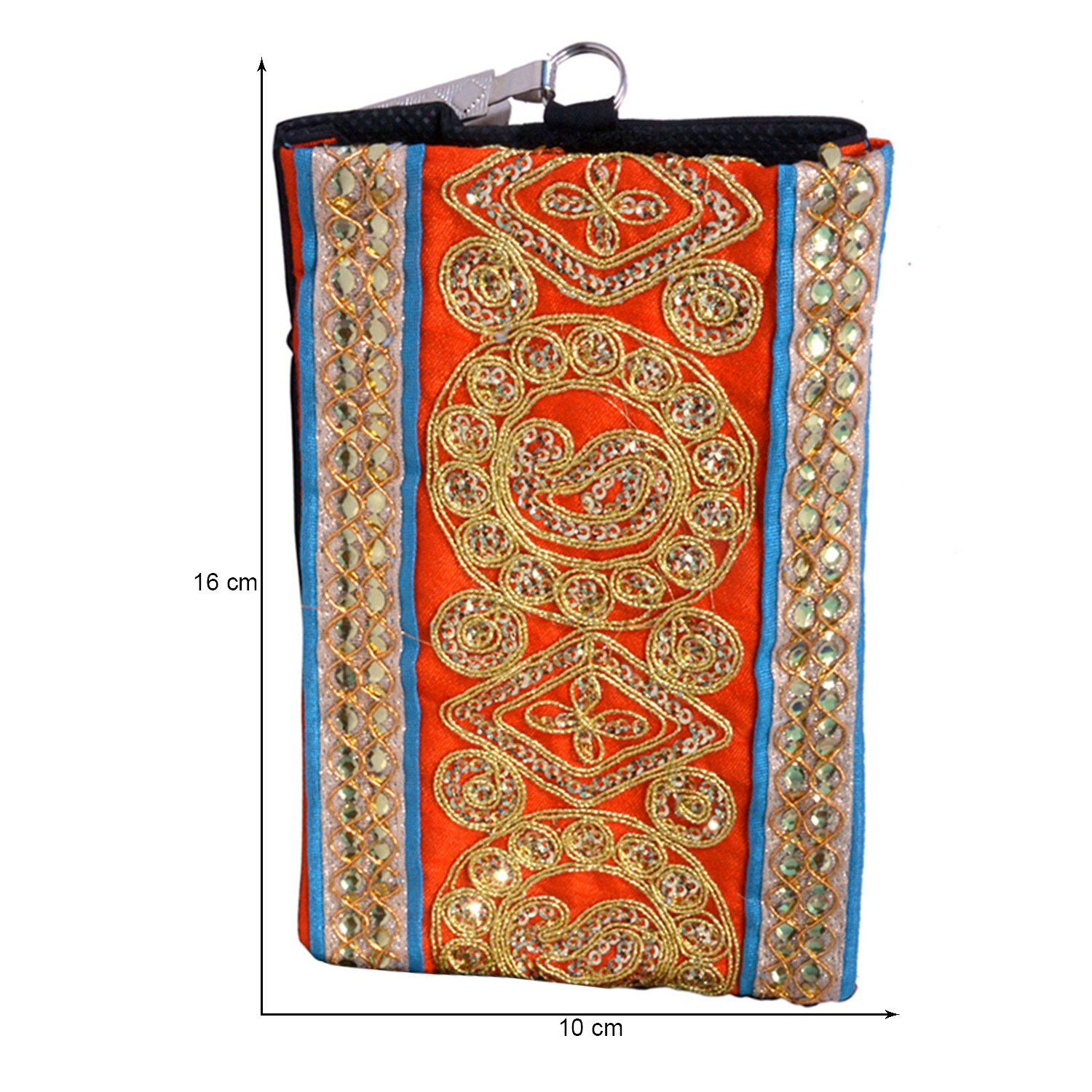 craft trade handmade rajasthani embroidery mobile pouch