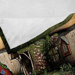 Ambesonne Forest Throw Blanket, Woodland Cottages
