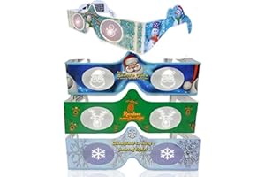 TRUSTY 3D CHRISTMAS 3D Christmas Glasses - Lights Turn into Magical Images Right Before Your Eyes! Our USA MADE Holiday Specs Are Perfect For Family, Friends Or Any Holiday Celebration! See Santa, Snowmen & More!
