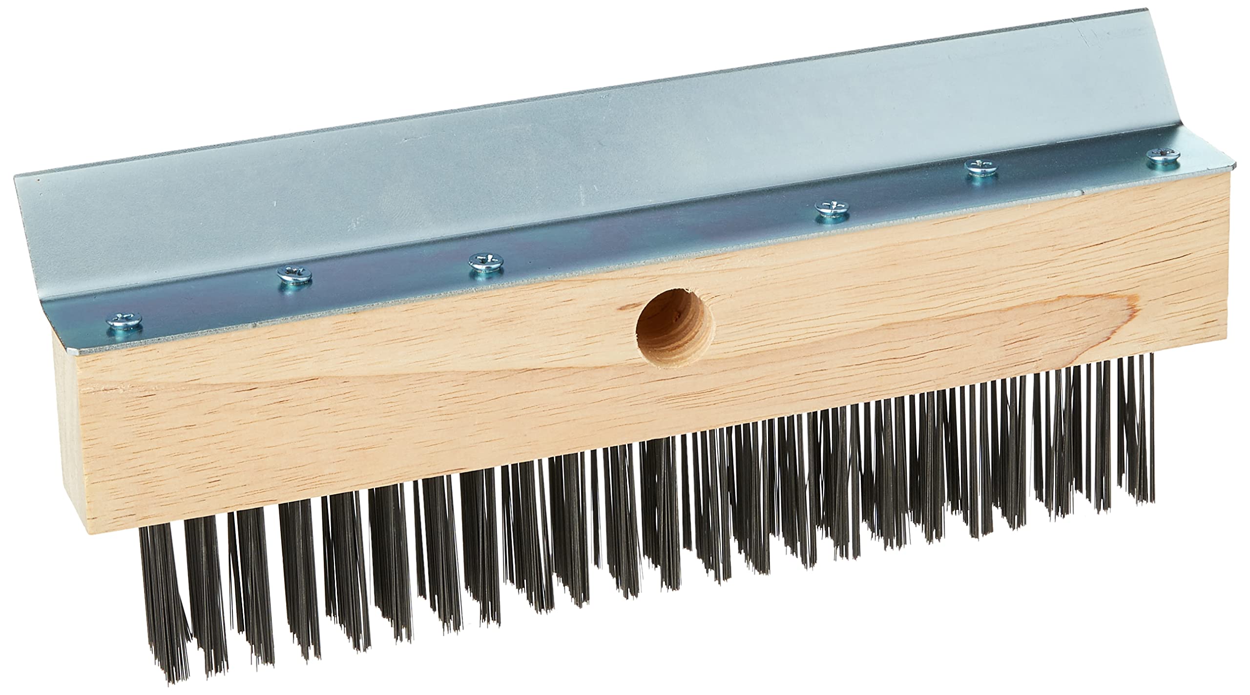 Genware NEV-OB-WB Pizza Oven Wire Brush with Scraper, No Handle