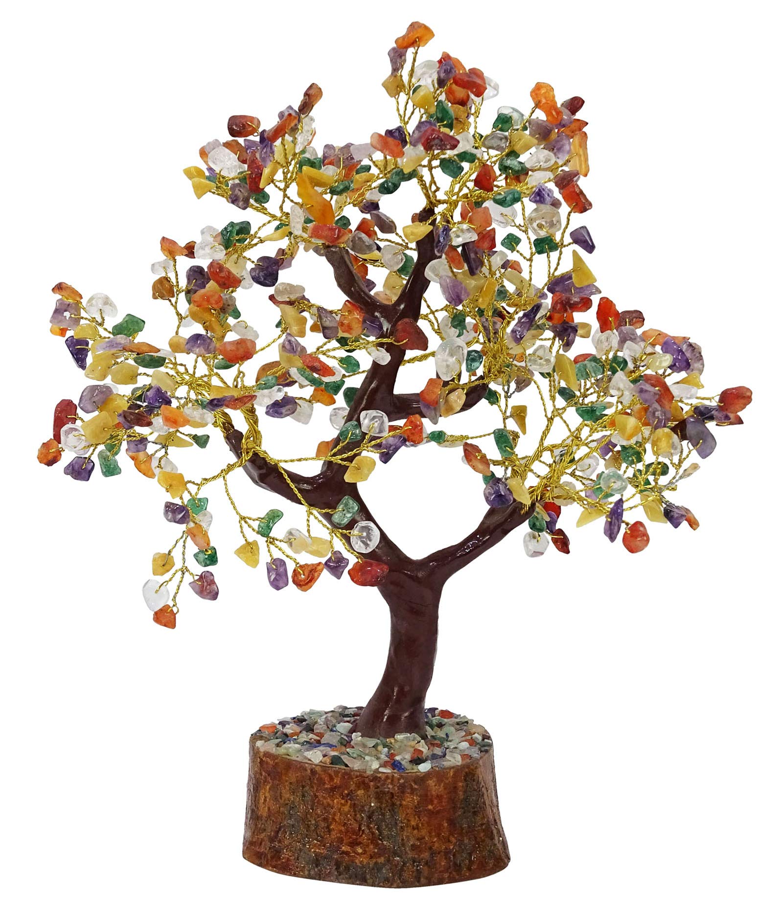 Harmonize Healing Stones Spiritual Feng Shui Multistone Bonsai Tree Table Decor