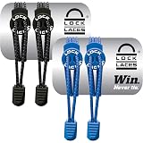 Lacets Élastiques Lock Laces Sans Nœud - 1 Paire Adulte/Enfant, Pour Sport, Running Ou Triathlon