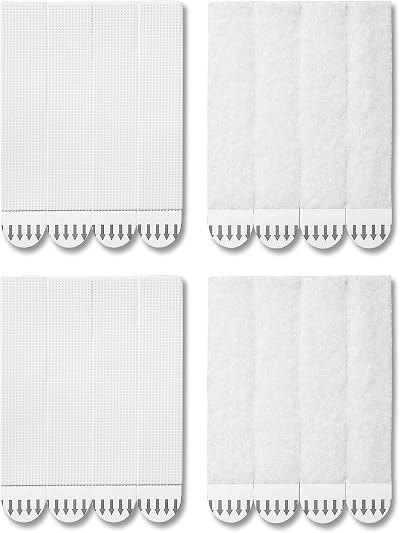 JELLYSUB 28 Pairs Large Narrow Picture Hanging Strips, Heavy Duty Hook & Loop