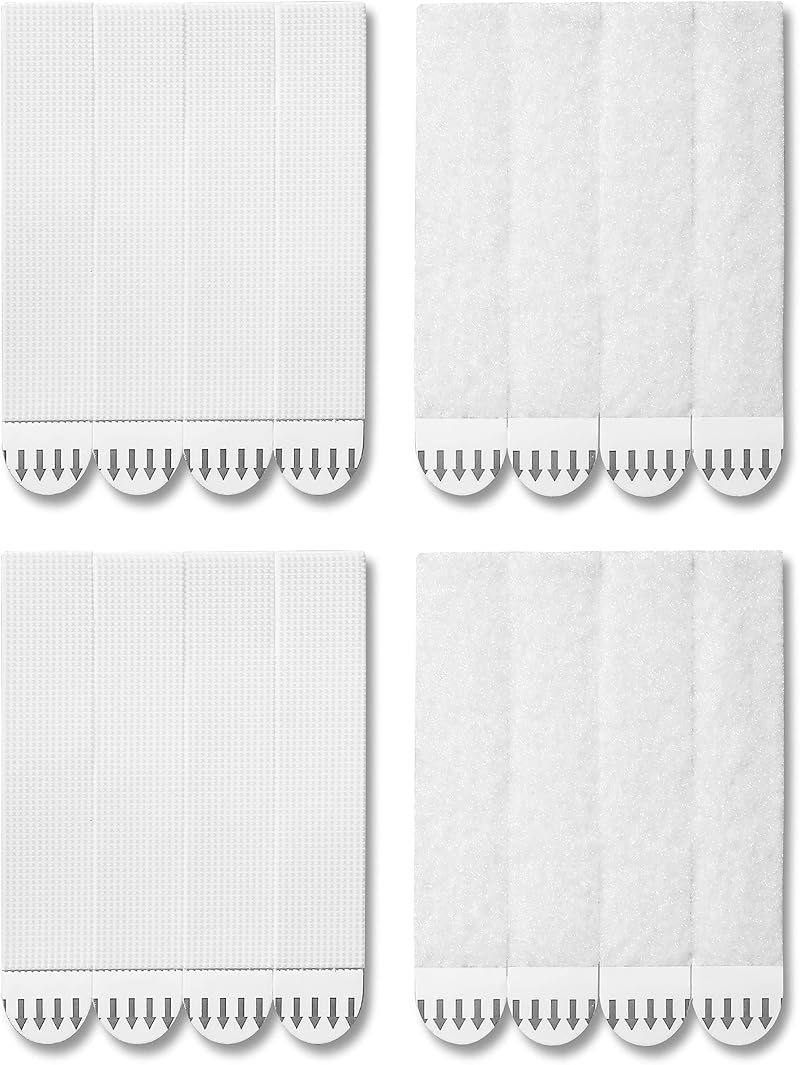 JELLYSUB 28 Pairs Large Narrow Picture Hanging Strips, Heavy Duty Hook & Loop