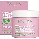 Pacifica Night Face Cream - Vegan Collagen Overnight Recovery Cream, Nighttime Face Cream for Anti-Aging & Wrinkles, Improves
