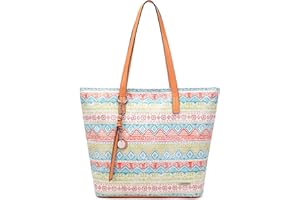 POMELO BEST Soft Faux Leather Tote for Women with Large Zipper Compartment