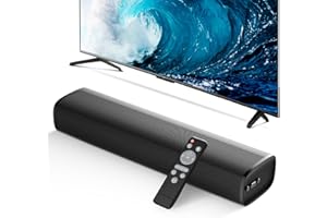MZEIBO 50W Mini TV Sound Bar, Bluetooth Sound Bar with ARC/Optical/AUX, Compact Surround Sound System, ARC/Optical/AUX Connec