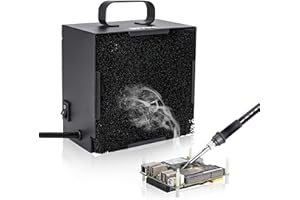 KOTTO Solder Smoke Absorber Remover Fume Extractor Smoke Prevention Absorber DIY Working Fan for Soldering Station (Black)