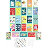 American Greetings 25-Count Birthday Card Assortment with Envelopes, Seals, and Storage Box (Celebrate)