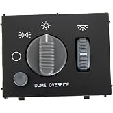 ZAPOSTS Headlight Switch Fits for 1999-2002 Chevy Avalanche, Silverado, Suburban, Tahoe,for GMC Sierra, Yukon,Instrument Panel Dimmer Switch Gray Knob Replaces# 15755595, D1534G, DS-968