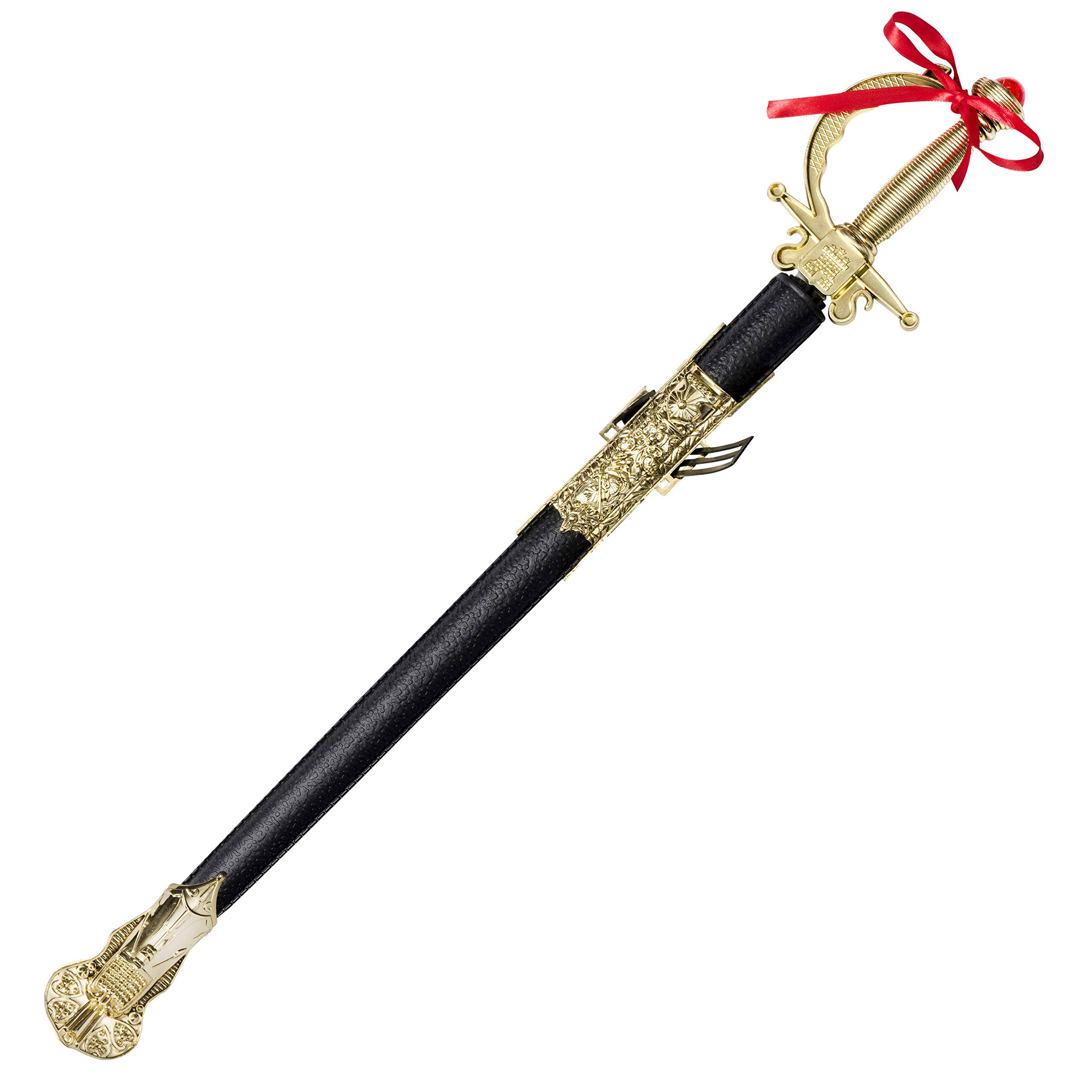 Dress Up America Toy Sword - Ornate Gold Sword - Costume Sword and Sheath for Kids and Adults