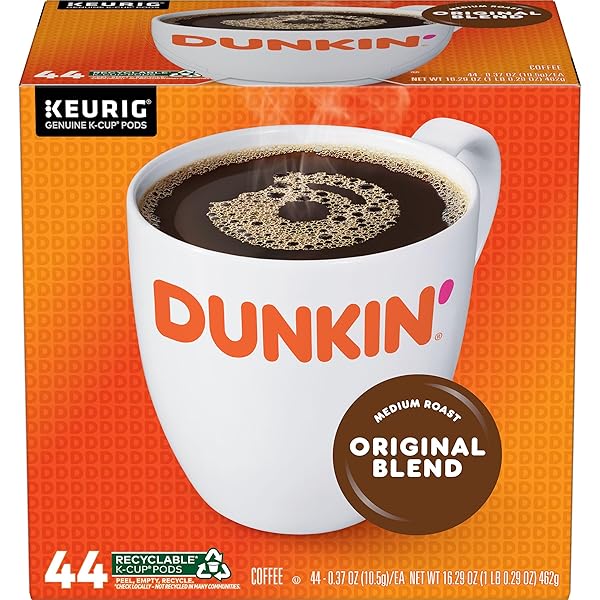 DUNKIN’ ORIGINAL BLEND MEDIUM ROAST COFFEE, 44 KEURIG K-CUP PODS