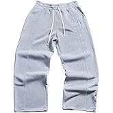 GORGLITTER Men's Low Waist Baggy Sweatpants Fall Casual Y2K Loose Wide Leg Track Hiking Joggers Sweat Pants with Pocket