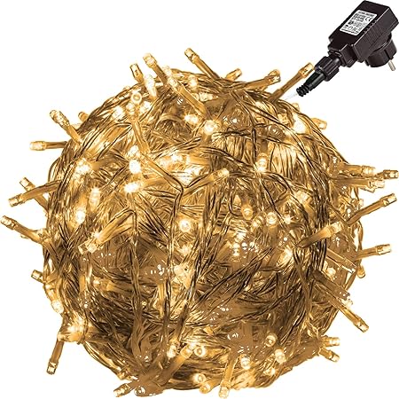 VOLTRONIC LED Lichterkette für innen und außen, Größenwahl: 50 100 200 400 600 LEDs, erhältlich in: warmweiß/kaltweiß/bunt, G