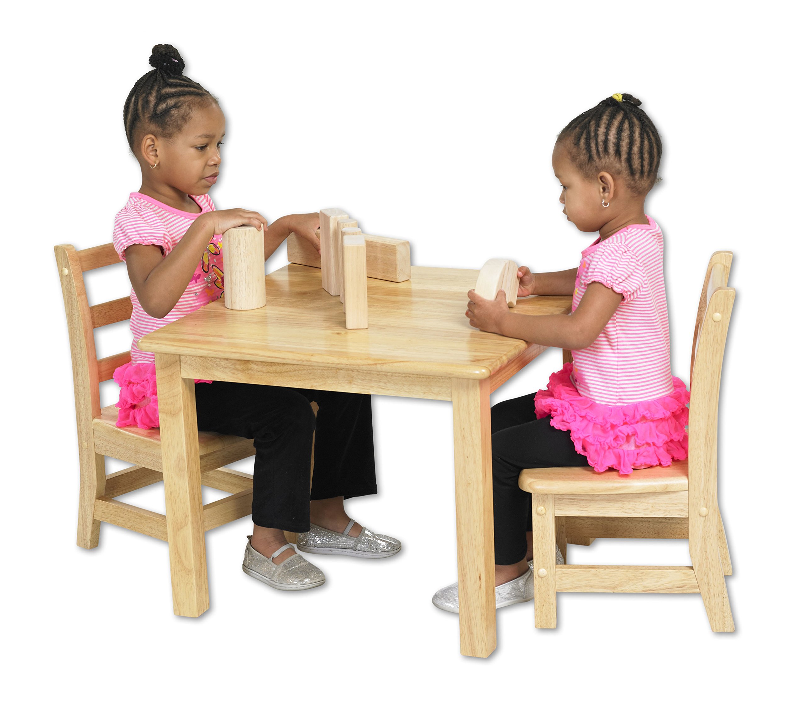 ECR4Kids Deluxe Hardwood Activity Play Table for Kids, Solid Wood