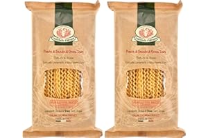 Rustichella d'Abruzzo Fusilli col Buco 17.6oz (Pack of 2)- Classic Authentic Italian Long Curly Pasta - Perfect for Tomato or Olive Oil Sauces