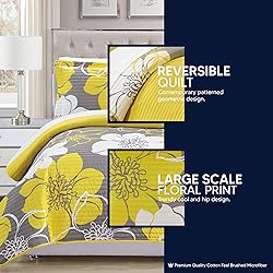 Chic Home Woodside 3 Piece Quilt Set Abstract Large