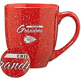 Rico Industries NFL unisex-adult NFL Football Grandma16 oz Team Color Laser Engraved Speckled Ceramic Coffee Mug