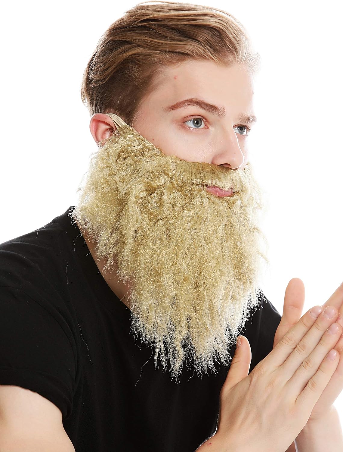 WIG ME UP - 9537B-ZA89 beard full beard blonde fair blonde carnival Halloween Hipster bandit robber Prophet Moses - Image 4
