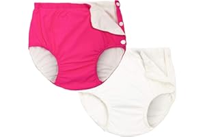Joyo roy 2 Pcs Reusable Swim Diapers Snaps Unisex Baby Swim Diaper 6-12 Months Waterproof Newborn Infant Swimming Diapers Small Washable Baby Girl and Boy Waterproof Diapers for Swimming Lesson