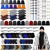 Halfchet 168 Pcs Homeless Care Package Supplies Hygiene Kit Winter Beanie Neck Warmer Gloves Drawstring Bags for Men Women