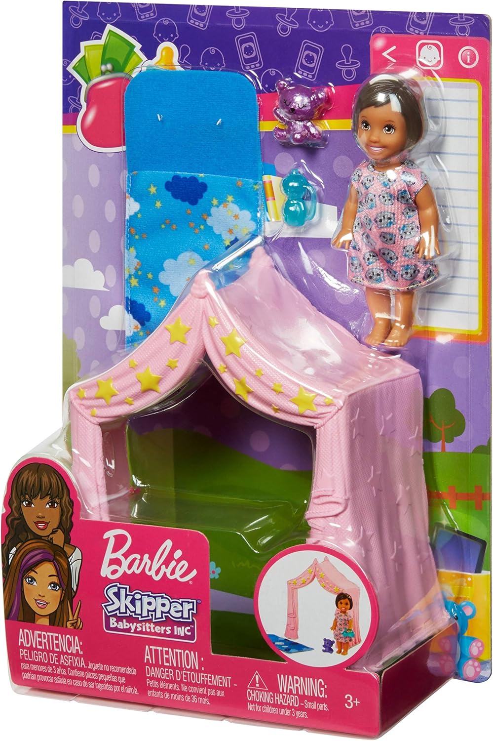 barbie camping fun skipper doll and tent playset