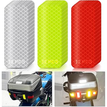 BCOATH Lot De 4 Réflecteurs Ronds Pour Vélo – Blancs, Réfléchissants, Universels, Sécurité Renforcée