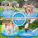 KAHEIGN 170cm Splash Water Play Mat Dolphin Ocean Pattern Garden Pool Toy view 7