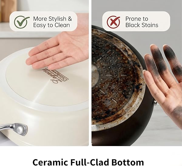 LEGACY CULINARYWARE 8 INCH CERAMIC NONSTICK FRYING PAN – DUAL CERAMIC COATING INSIDE & OUT, PFAS/PFOA-FREE SKILLET, INDUCTION COMPATIBLE & DISHWASHER SAFE, STAY-COOL HANDLE, ECO-FRIENDLY EGG PAN