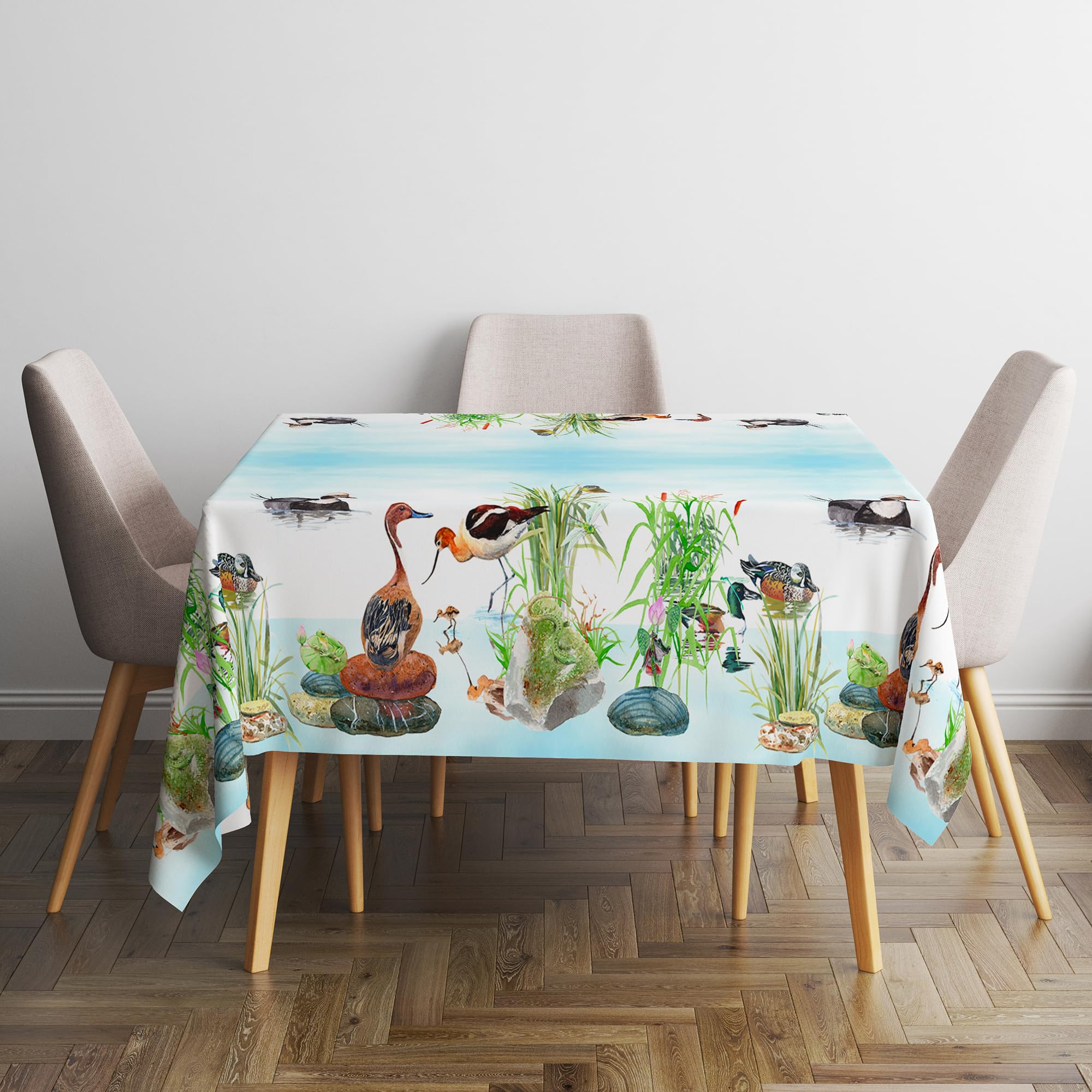 Italian Bed Linen Panama tablecloth, Stain resistant, 100% cotton, Dolce Quiete, 150x240 cm