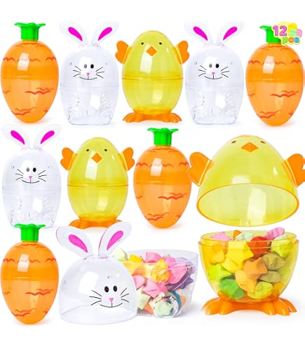 JOYIN 6 Huevos De Pascua Gigantes Metálicos – Huevos Sorpresa Rellenables De 6 Pulgadas Para Juegos De Búsqueda Y Decoración