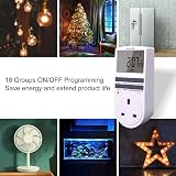 Awootsv Digital Timer Socket with 18 On/Off Programs and Countdown UK Plug view 7