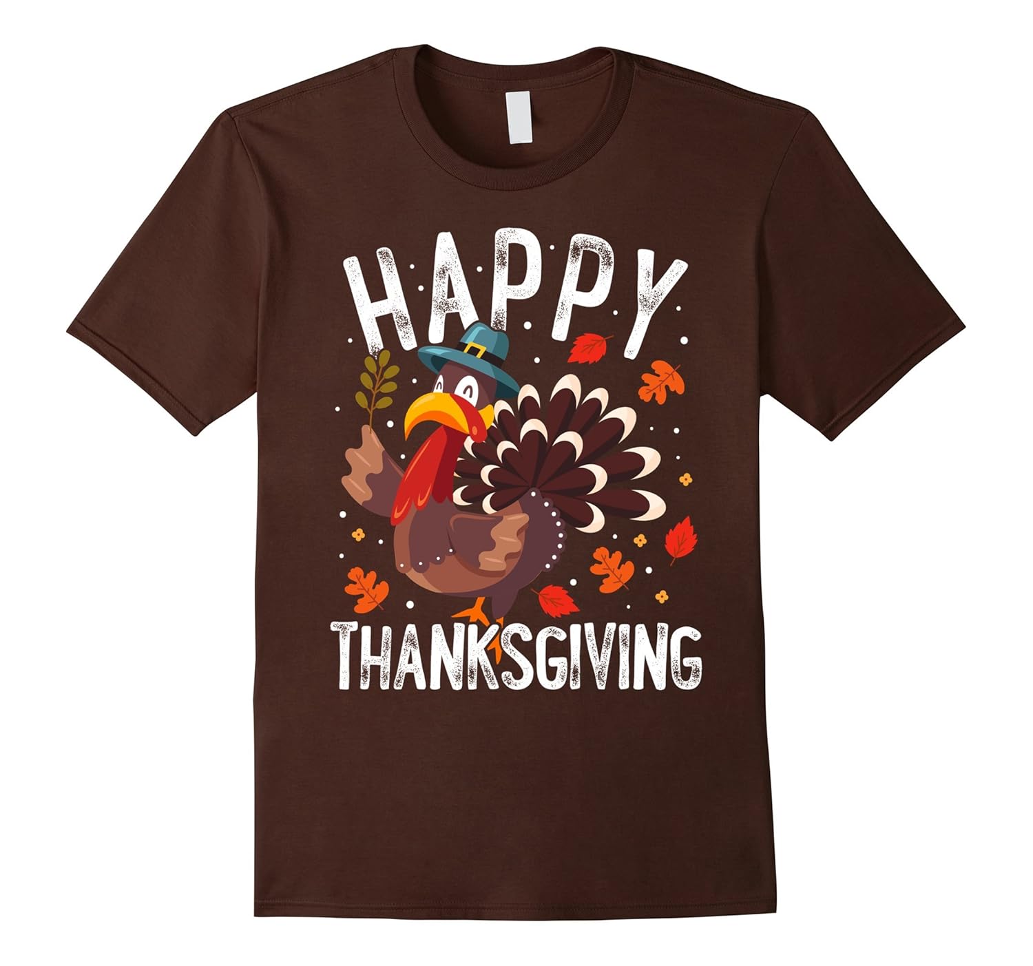 Happy Thanksgiving T Shirt Turkey Pumpkin Day Gobble Tees-anz