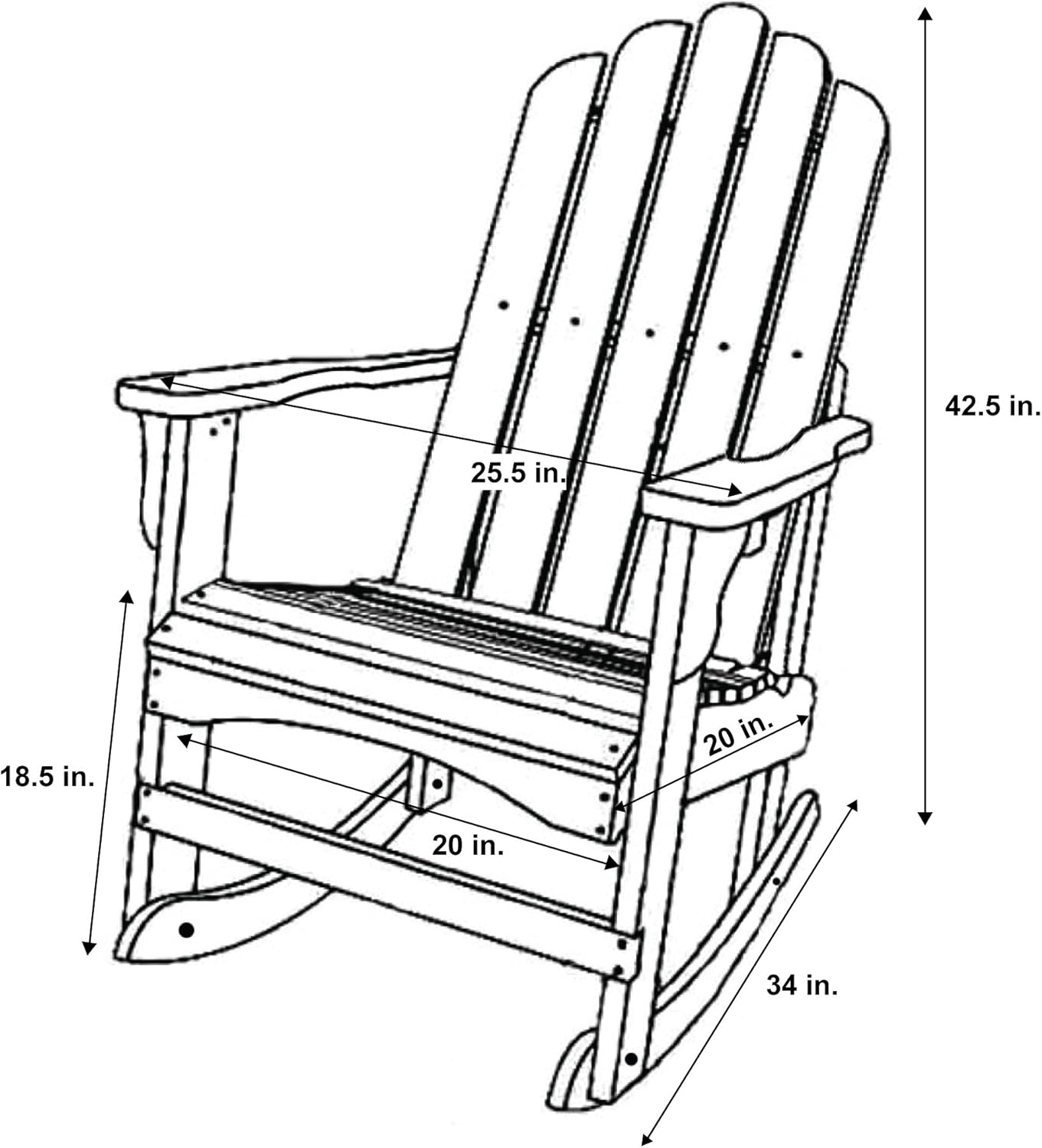 Shine Company 4699CR Marina II Porch Rocker with Hydro-TEX Finish, Chili Red Rocking Adirondack Chair : Garden & Outdoor