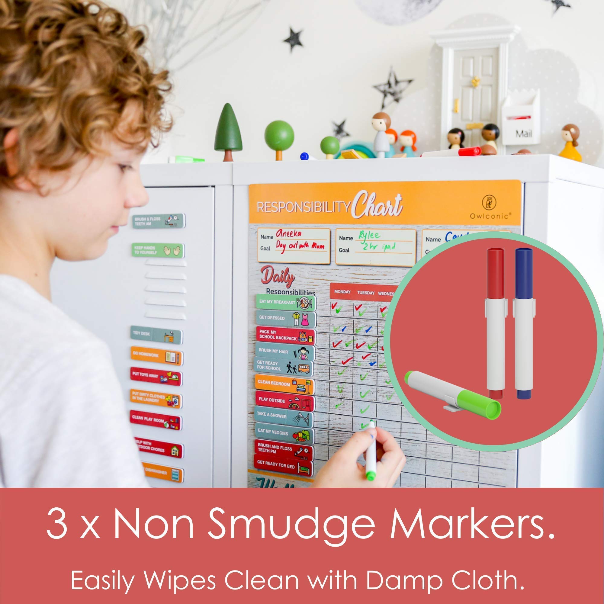 Owlconictelling Time Teaching Clock Time Game And Magnetic Reward Chore ...