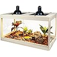 Prolee 28 Gallon Terrarium, Reptile Habitat, Durable Quality, Suitable for All Types of Reptile, Hamsters, Snakes, Oak Color
