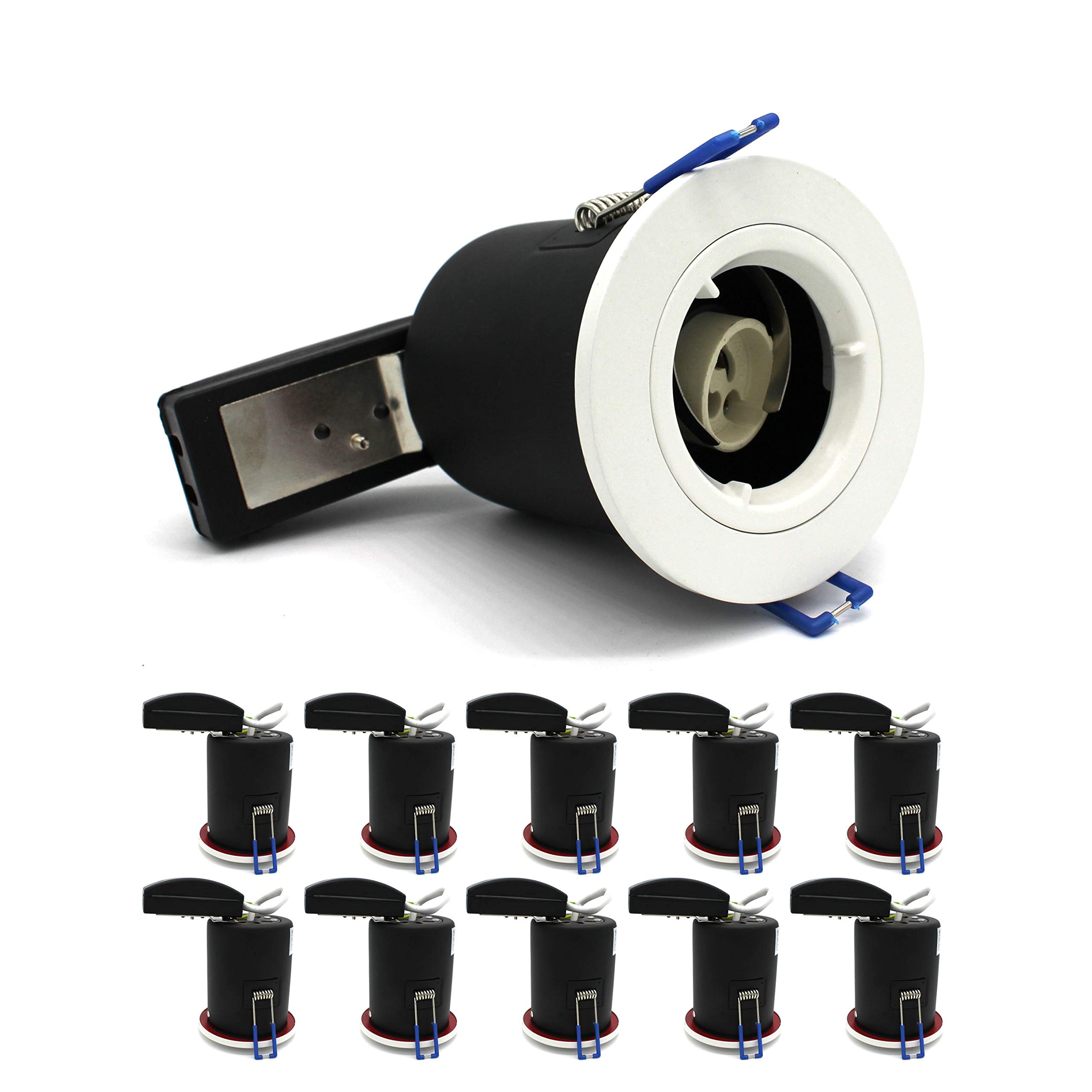 10 X Sanlumia LED Fire Rated Downlight Can GU10 Recessed Ceiling Twist & Lock Downlight IP20 White