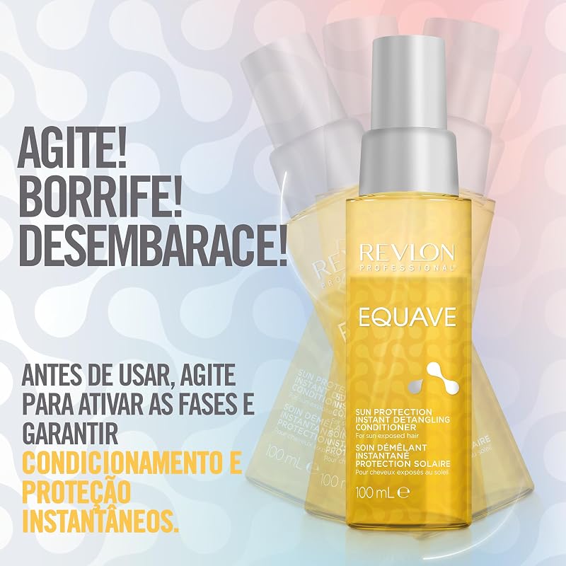 Equave - Soin Démêlant Cheveux - Soin pour les Cheveux Instantané sans Rinçage - Soin Cheveux Bi-Phase - Protection Solaire - Revitalise les Cheveux Secs