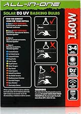 Komodo Solar D3 UV Basking Bulb 160W for Reptiles Desert Tropical view 7