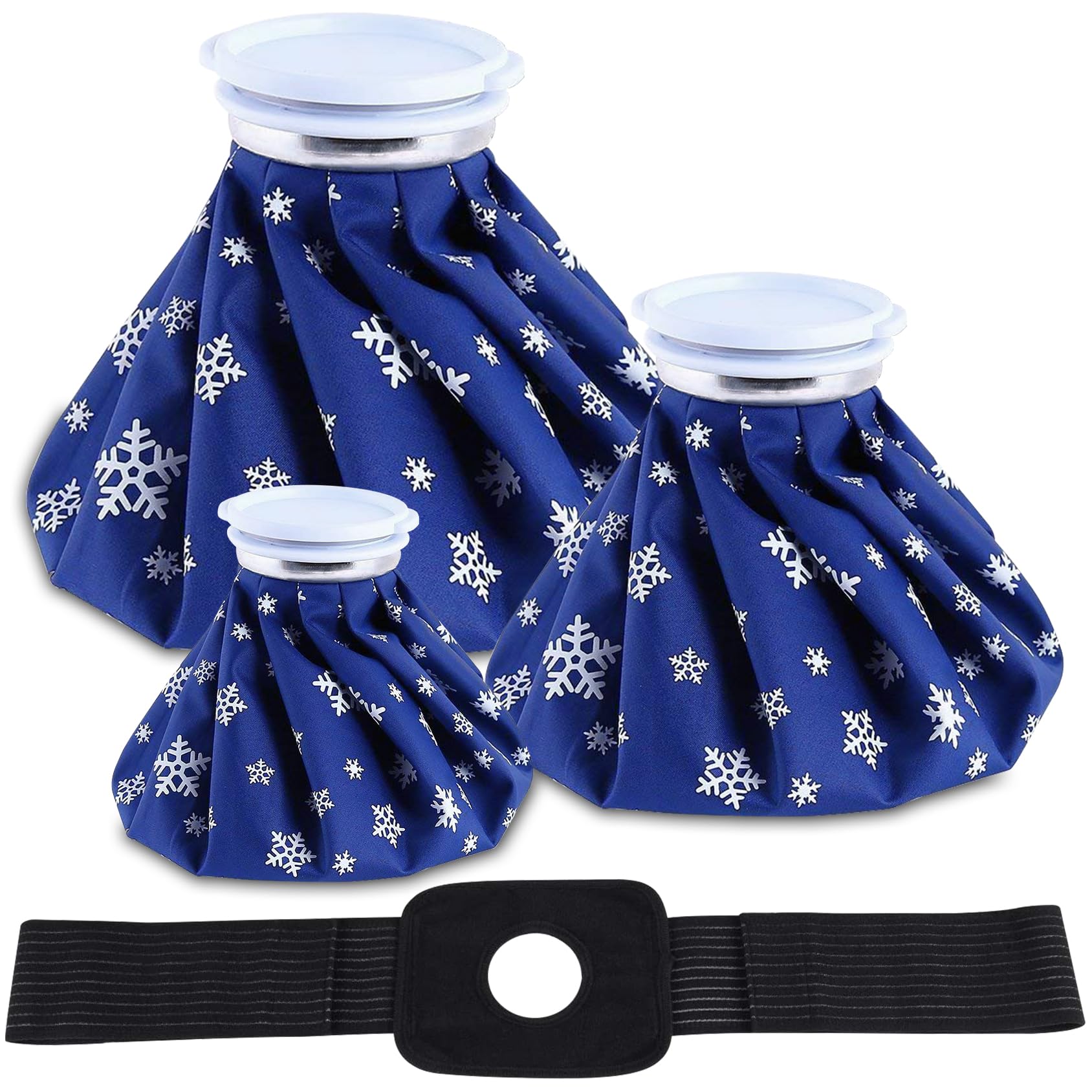 Photo 1 of Ice Packs for Injuries Reusable, 4 Pcs Cold/Hot Water Pack Gel Pain Relief for Knee Shoulder Ankle Foot Elbow Migraine Headache Face Finger, Soft Warm Heat Bag After Surgery Recovery Therapy 6"/9"/11"