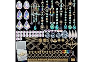 UXORSN DIY Suncatchers 400 pcs Crystal Sun Catchers Making Supplies Kit Art and Crafts for Adults Rainbow Maker Prism Hanging